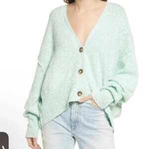 Free People Found My Friend Cardigan in Ocean Lily LARGE